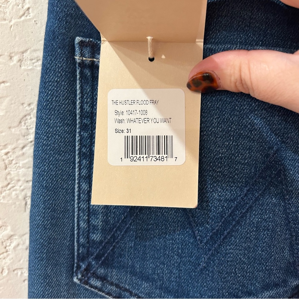 NWT Mother The Hustler Flood Fray Jeans Whatever You Want - Picture 4 of 5